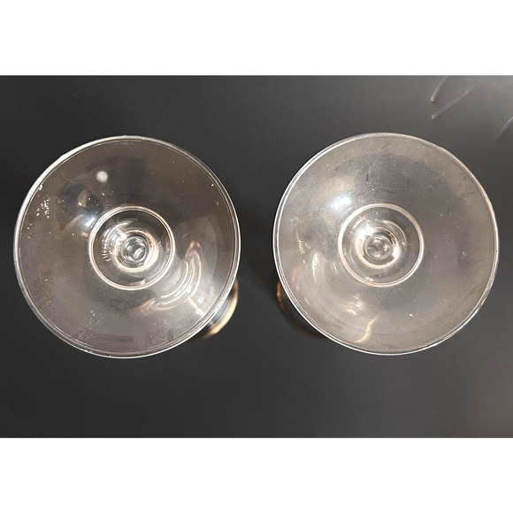 Mikasa Jamestown Gold Vintage Candle Holders (2) Lead Crystal Gold Trim 7-3/4" - Picture 3 of 3